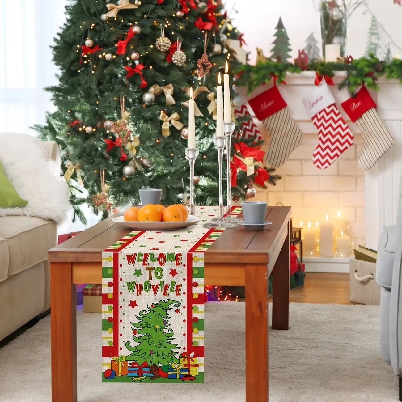 Table Runner - Caminho de mesa com estampa divertida