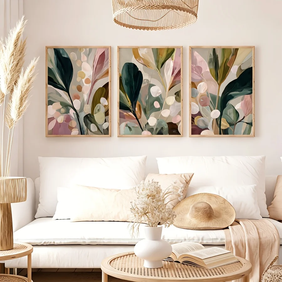 Conjunto de 3 peças de grande  - Abstract Canvas Set avaliação e preço