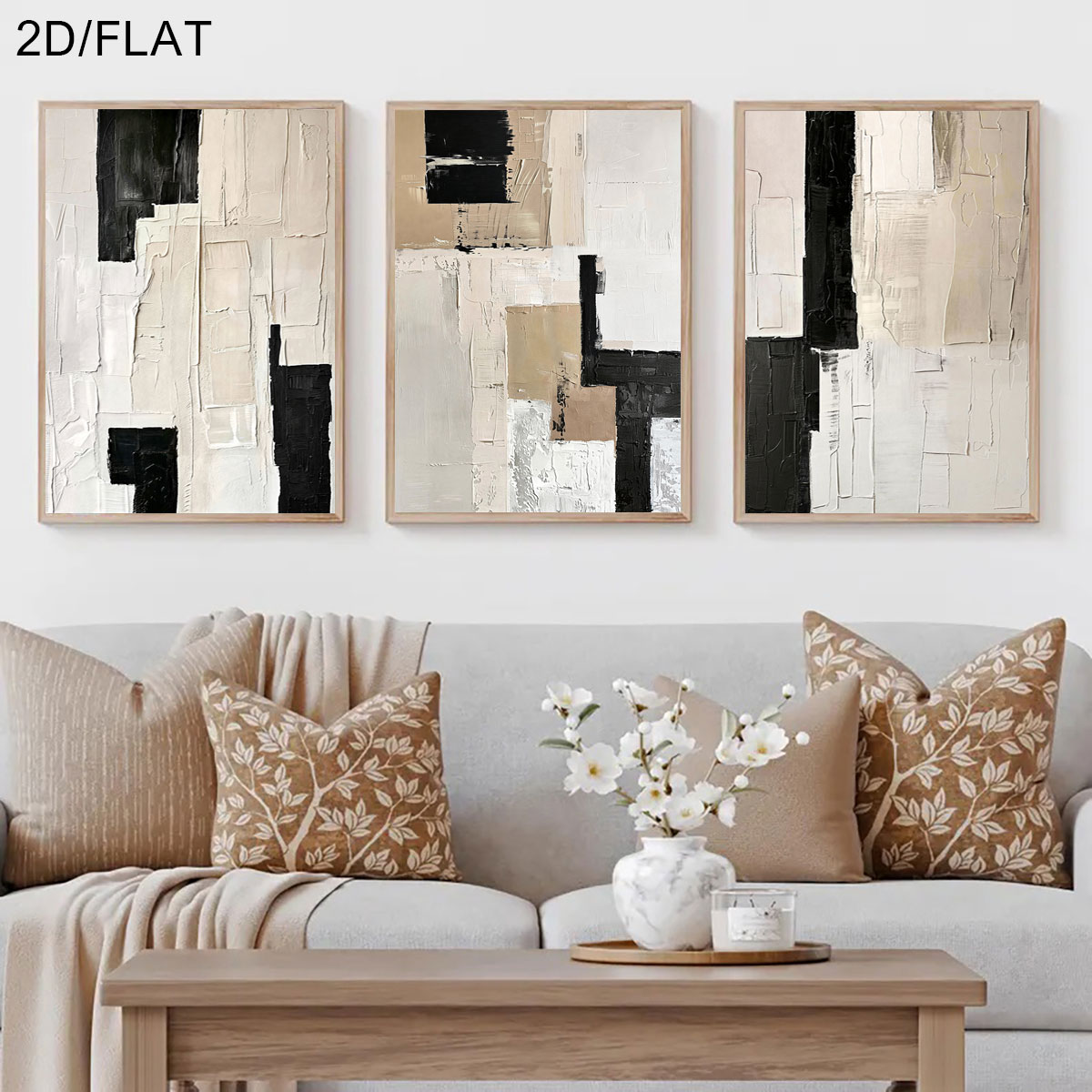 Conjunto de 3 Pôsteres Moderno - Abstract Canvas Set avaliação e preço