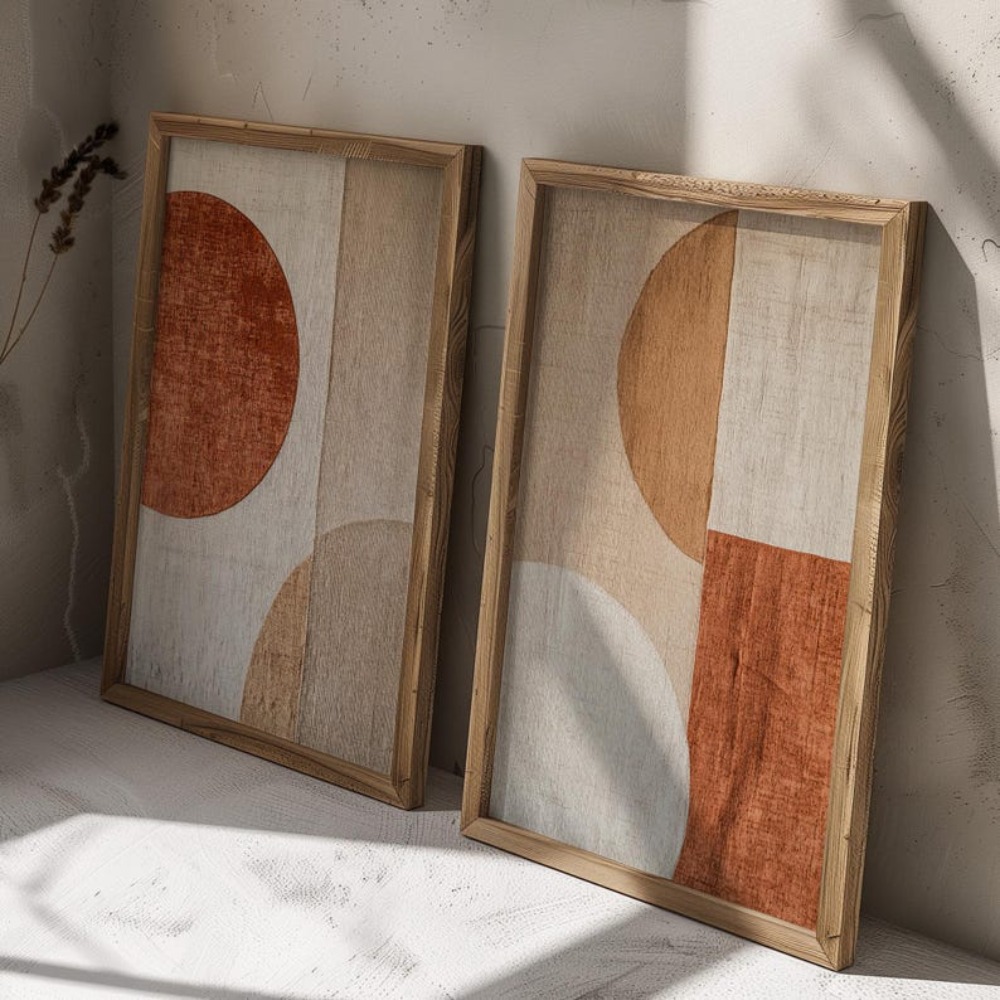 Conjunto de 2 Quadros em Tela  - Abstract Canvas Set avaliação e preço